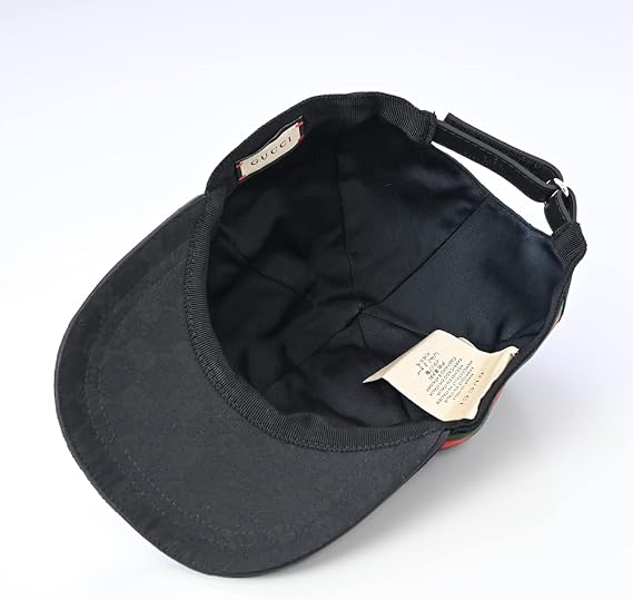 Gucci 200035 KQWBG 1060 Baseball Cap Hat Original GG Canvas Unisex GG Pattern Black L: 23.2 inches 59 cm
