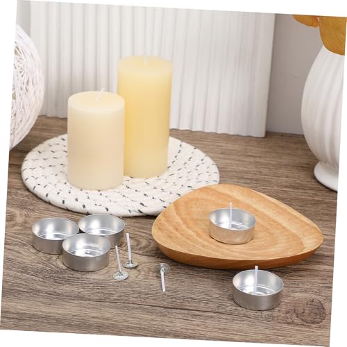 150 piezas de recipientes de aluminio para velas con mechas miniatura 5