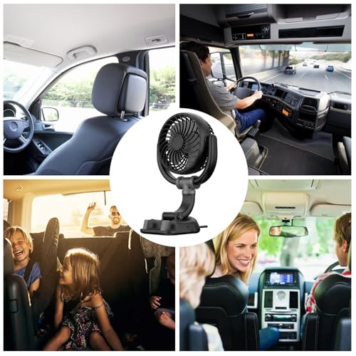 Ventilador de coche USB para descansar fresco en el camping 5