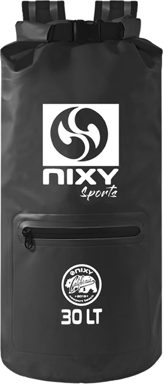NIXY Premium 20L/30L Dry Backpack Accessory - Spacious Waterproof Storage Solution for All Your Outdoor Adventures, Paddleboarding, Kayaking, Camping & More (Black, 30L)