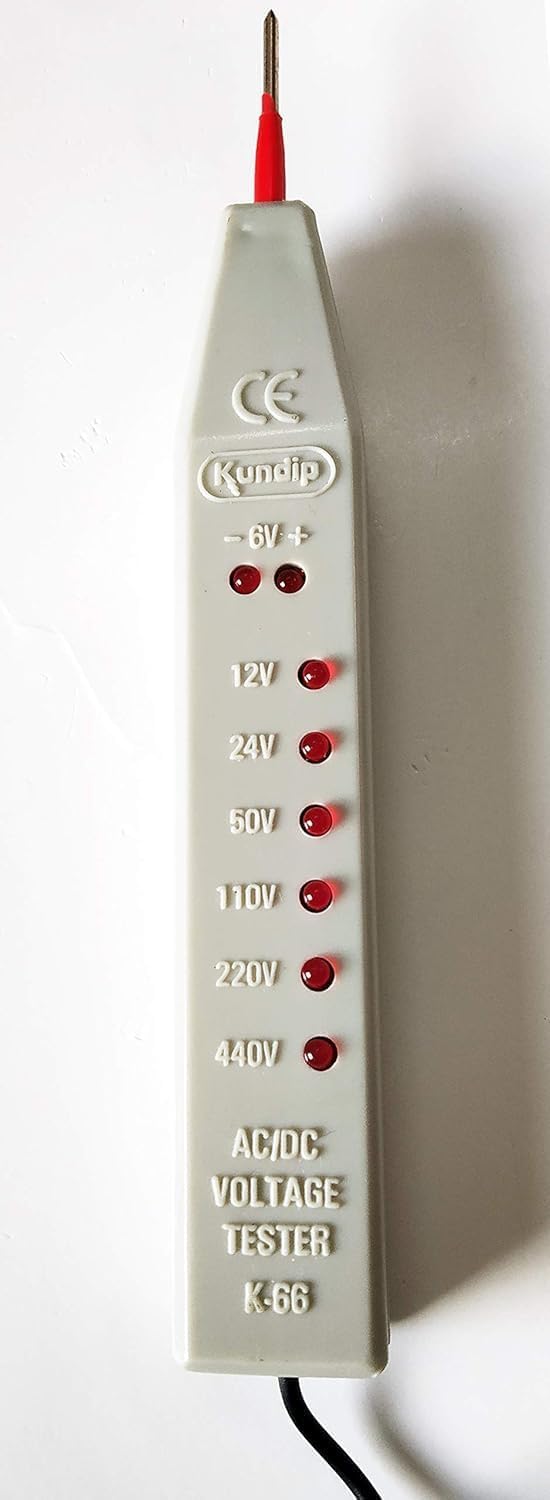 AC/DC Voltage Tester Electronic Voltmeter with LED indicator to Detect Voltage from 6V to 440V