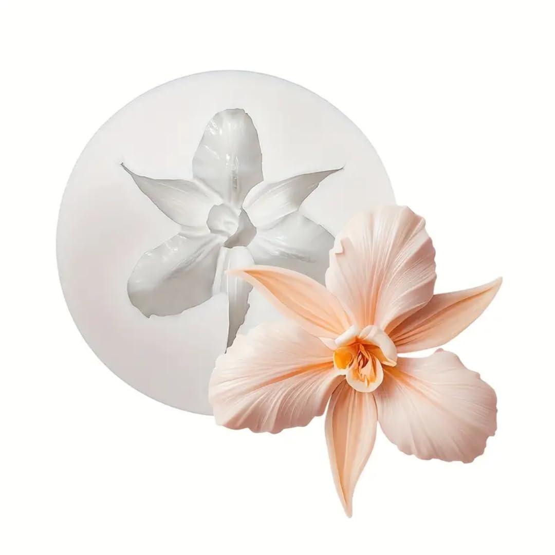 Skytail 3D Orchid Flower Silicone Candle Mould for Chocolate Fondant Candy Cake Decoration Cupcake Topper Jelly Dessert Wax Melts Soap Bath Bomb Floral Carnation Resin Craft Jewelry Mold-image-18
