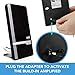 ANTV 50 Mile Radio Antenna, Indoor Amplified FM/AM Antenna for Stereo Radio Audio Signals RF Broadcast Receiver Tuner, 6ft 75Ω FM Coaxial Cable and 6ft AM Cable, Piano Black (2019 Upgrade Version)