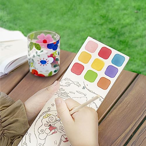pintura em aquarela bolso | Caderno mágico da aguarela do bolso | Encantar a pintura do jardim com á