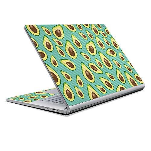 Image of MightySkins Carbon Fiber Skin for Microsoft Surface Book 2 13 inch (2017) - Seafoam Avocado,Protective, Durable Textured Carbon Fiber Finish,Easy to Apply, Remove, and Change Styles,