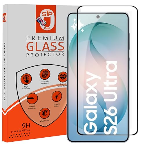 Image of STP FEEL Premium Tempered Glass Screen Protector Guard Compatible For Samsung Galaxy S26 Ultra 5G (Ultrasonic Fingerprint Working) (6.9 Inch, Pack of 1) | Edge to Edge Coverage