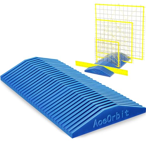30 Slot Storage Rack for Quilting Rulers, Blue Ruler Holder Organizer