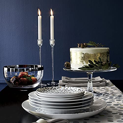 Pacote com 2 castiçais de vidro transparente - Castiçais de vidro de haste longa candelabros para de