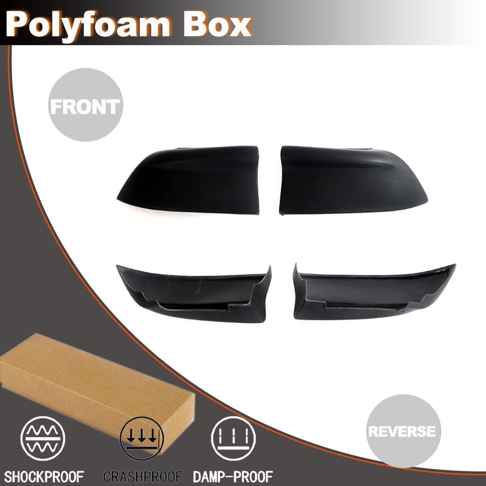 MCARCAR KIT Rear Bumper Splitter fits Mazda 3 Axela Sedan 2006-2010 Customized Unpainted Primer Polyurethane PU Moulding Upper Spoiler Winglets Vents Cover Flaps