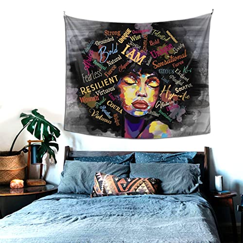 Iagm Black Art Tapestry African American Tapestry Wall Hanging Black Woman Tapestry For Bedroom Living Room Dorm 60X51In #TOP3