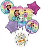 Gabby Birthday Party Supplies Cats and Dollhouse 6pc Balloon Bouquet Decorations