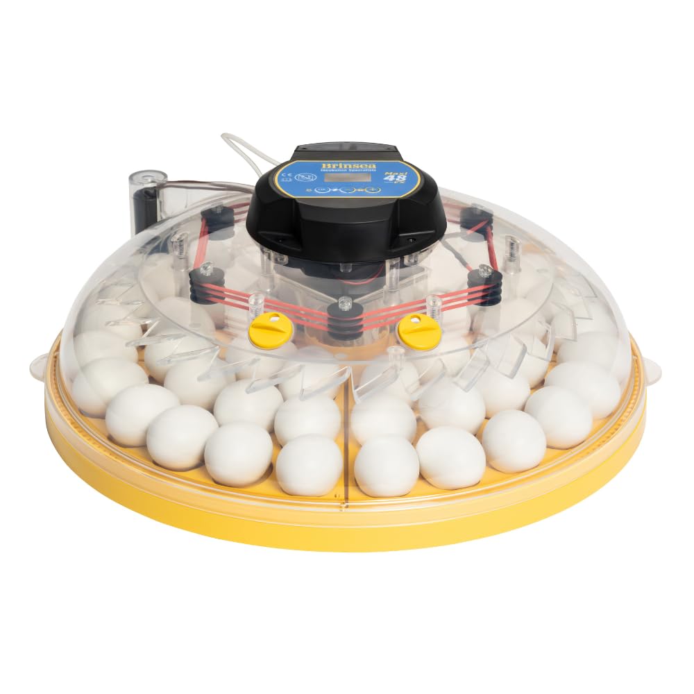 Brinsea Maxi 48 EX 48 - Incubadora de huevos fabricada en Reino Unido, calidad premium, giro totalmente automático y control de humedad automático integral, incluye alarmas digitales y enfriamiento de