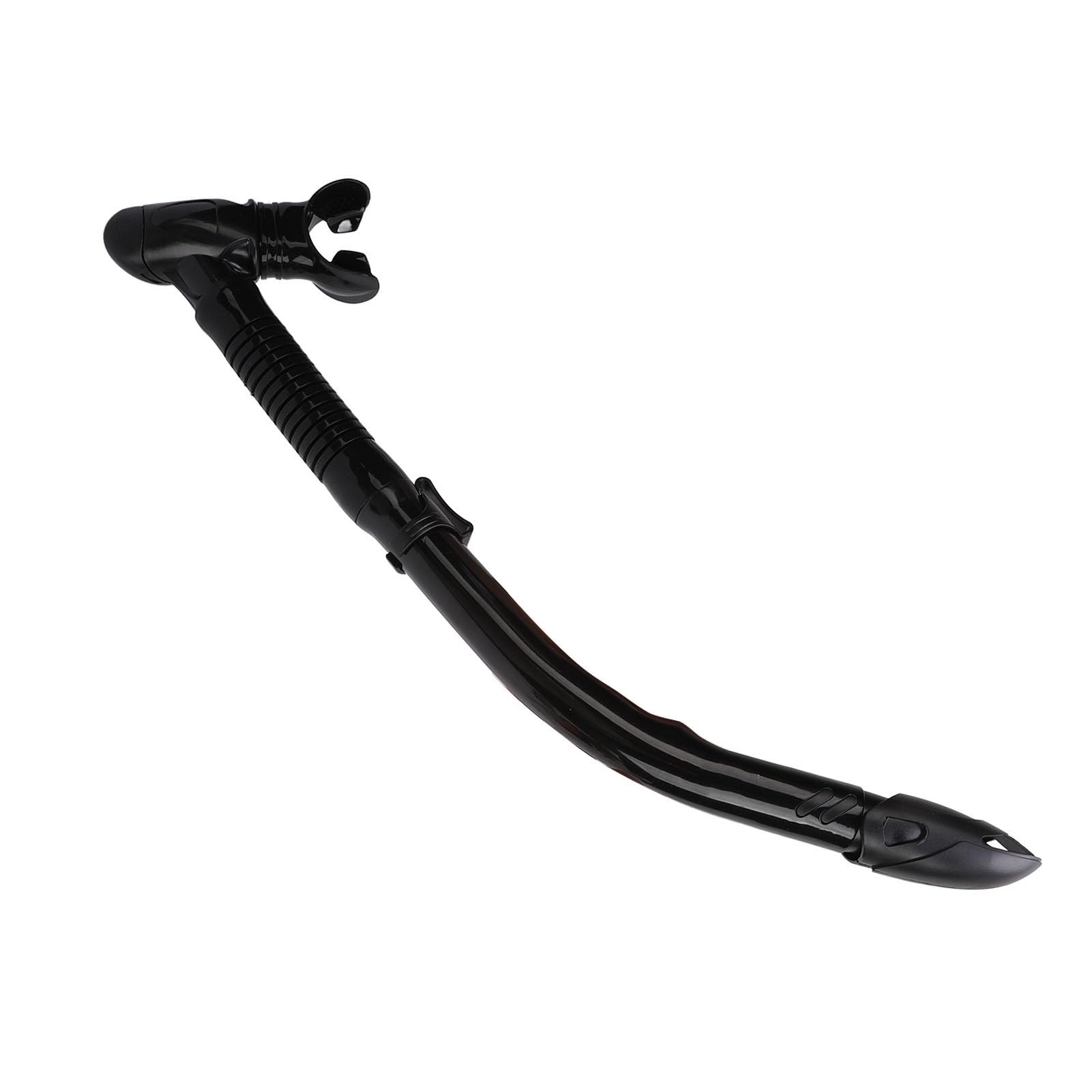 Tubo de Respiración de Buceo Semiseco de Silicona ABS con Válvula de Exhalación para Natación y Snorkel