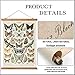 Ovfovy Vintage Butterflies Poster with Wooden Frame - Cottagecore Aesthetic Wall Art Painting - Retro Style of Poster for Living Room Office, Classroom Decor 16 x 23 inches