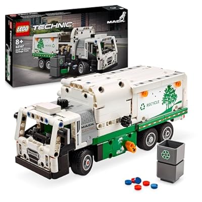 LEGO Technic Mack LR Electric Camion Poubelle  Jouet de Camion Électrique  Véhicule de Recyclage  Cadeau pour Garçons et Filles Dès 8 Ans  avec Accessoires 42167