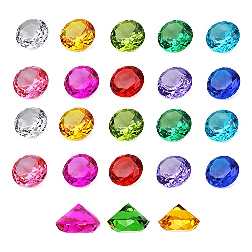 Dtoterul Glitzersteine Groß 150 Stücke Plastik Diamanten Groß Acryl Diamanten Bunt Deko Diamanten Acryl Kristall Diamantkristalle Transparent Kristall Steine Deko groß Mehrfarbige Acryl