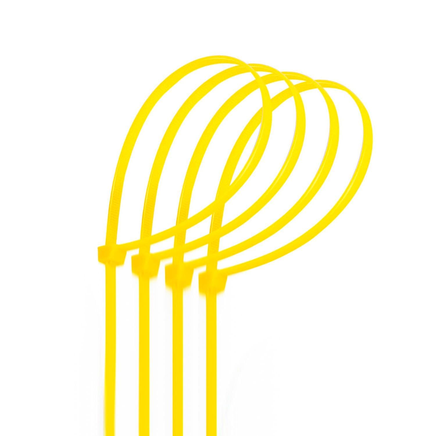 Patapalooza Yellow Nylon Cable Ties 3.6Mm X 150Mm Pack Of 40 For Securing Cables And Organizing Items