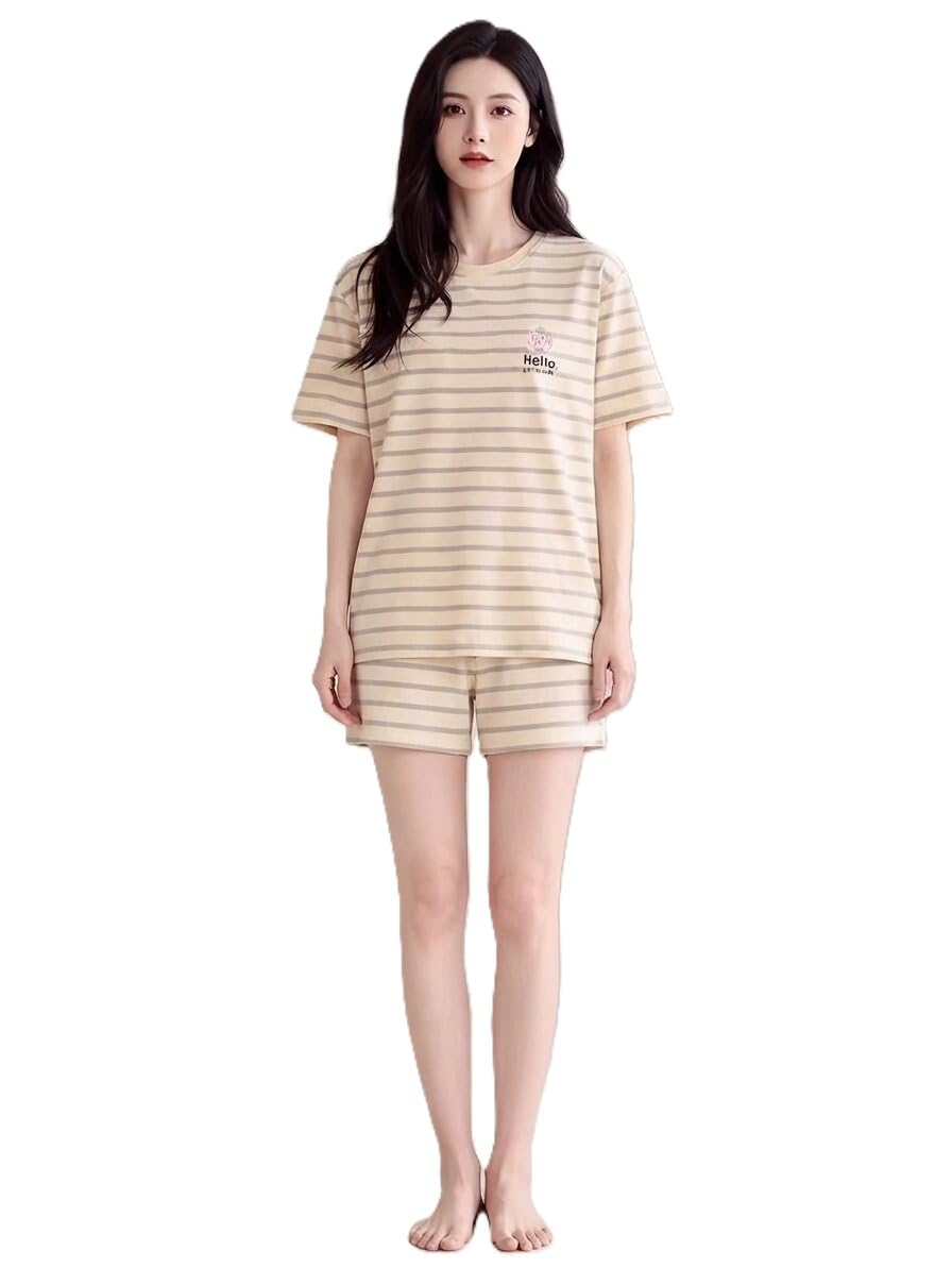 Women's Trendy Printed Set Comfortable Two Piece Top Bottom Outfit for Relaxed Activities-picture-32