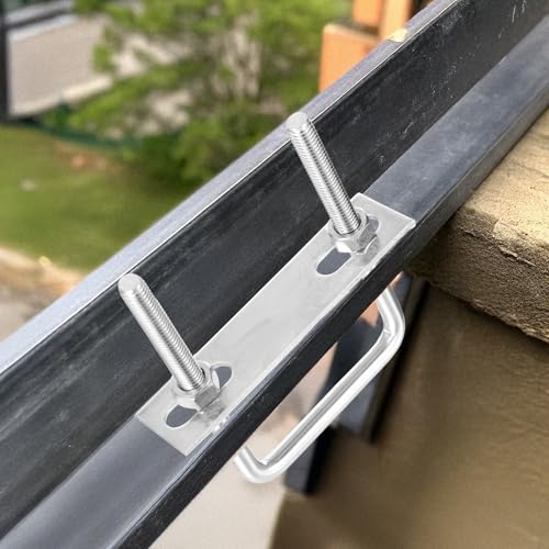 Image of 8 Pack Square U-Bolts, Stainless Steel U-Bolts with Frame Plates and Nuts, 2-1 /2 inch Inner Width 100mm Lengt, Square U Shaped Bolts for Automobiles Trailer, Ski Boat, Sailboat, Trailer