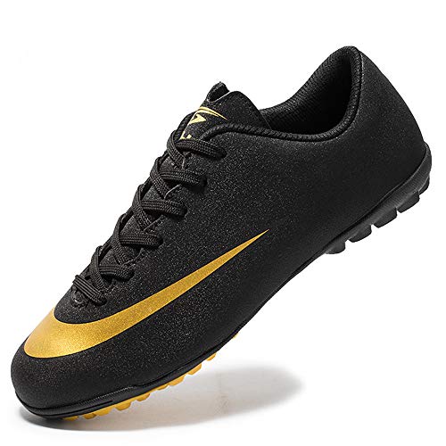 Rainbow Dream New Football Shoes Men/Boys Football Training Shoes Adult CR7 Broken Grass Training Shoes Black Gold