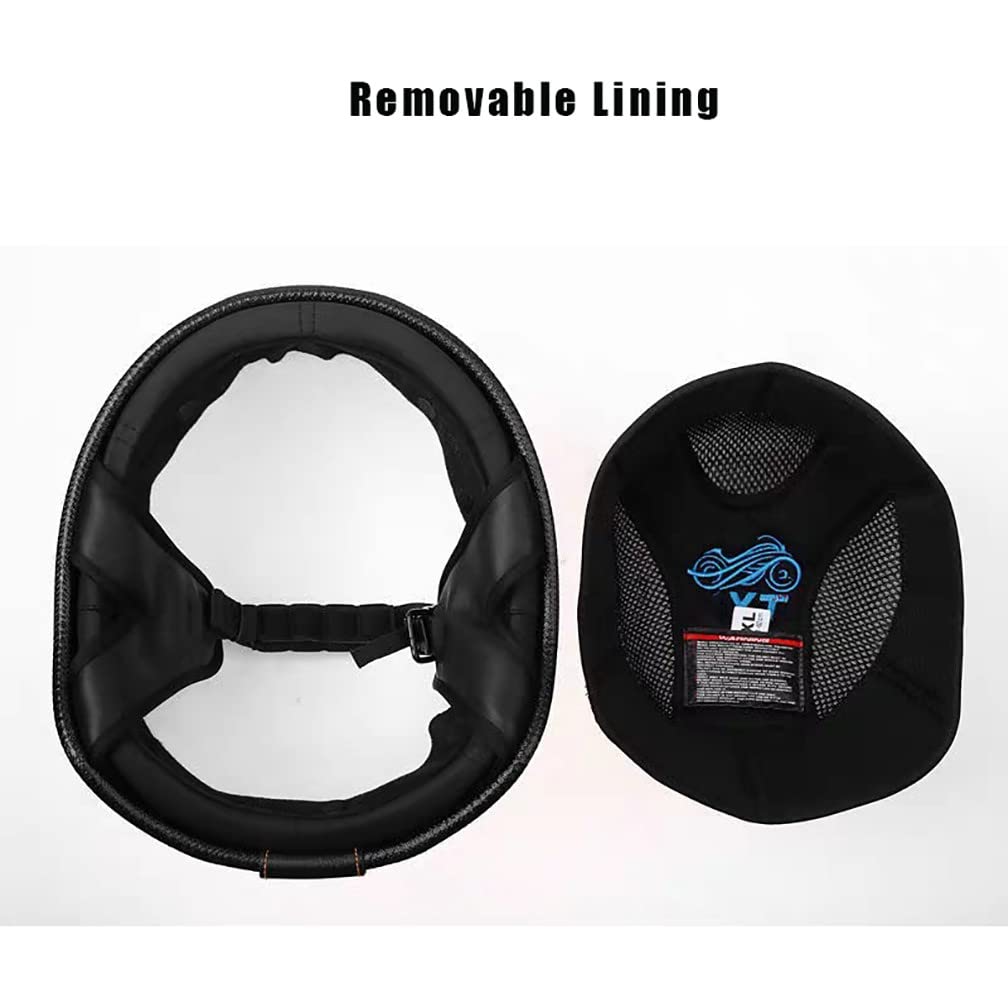 Halbhelme Motorradhelm, Pu-Leder Half Helm Mit Schutzbrille, DOT/ECE-Zulassung Retro Halbschalenhelm, Mit Visier Schnellverschluss，Motorradhelm Halbschalenhelm Mit ECE