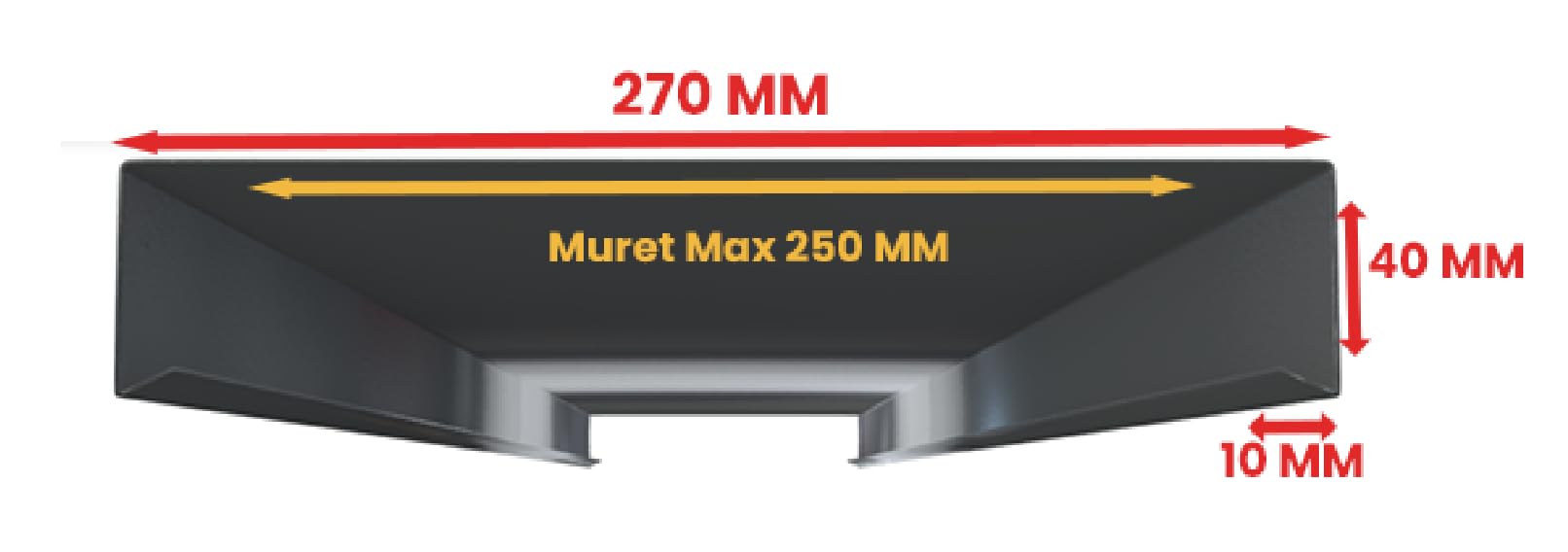 Angle Couvertine Aluminium 1 mm à 90° largeur 270 (Sable RAL 1015)