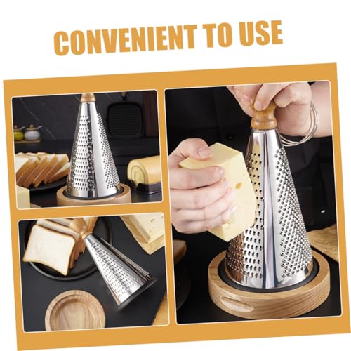 Rallador manual para queso con mango de madera miniatura 7