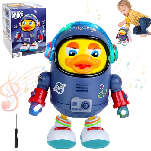 Electric Musical Dancing Duck Robot Toy, Dancing Space Duck, Space Duck Dancing Musical Interactive Toy with Lights, Children Interactive Early Educational Toys, Sensory Duck Birthday Gift for Kids Electric Musical Dancing Duck Robot Toy, Dancing Space Duck, Space Duck Dancing Musical Interactive Toy with Lights, Children Interactive Early Educational Toys, Sensory Duck Birthday Gift for Kids