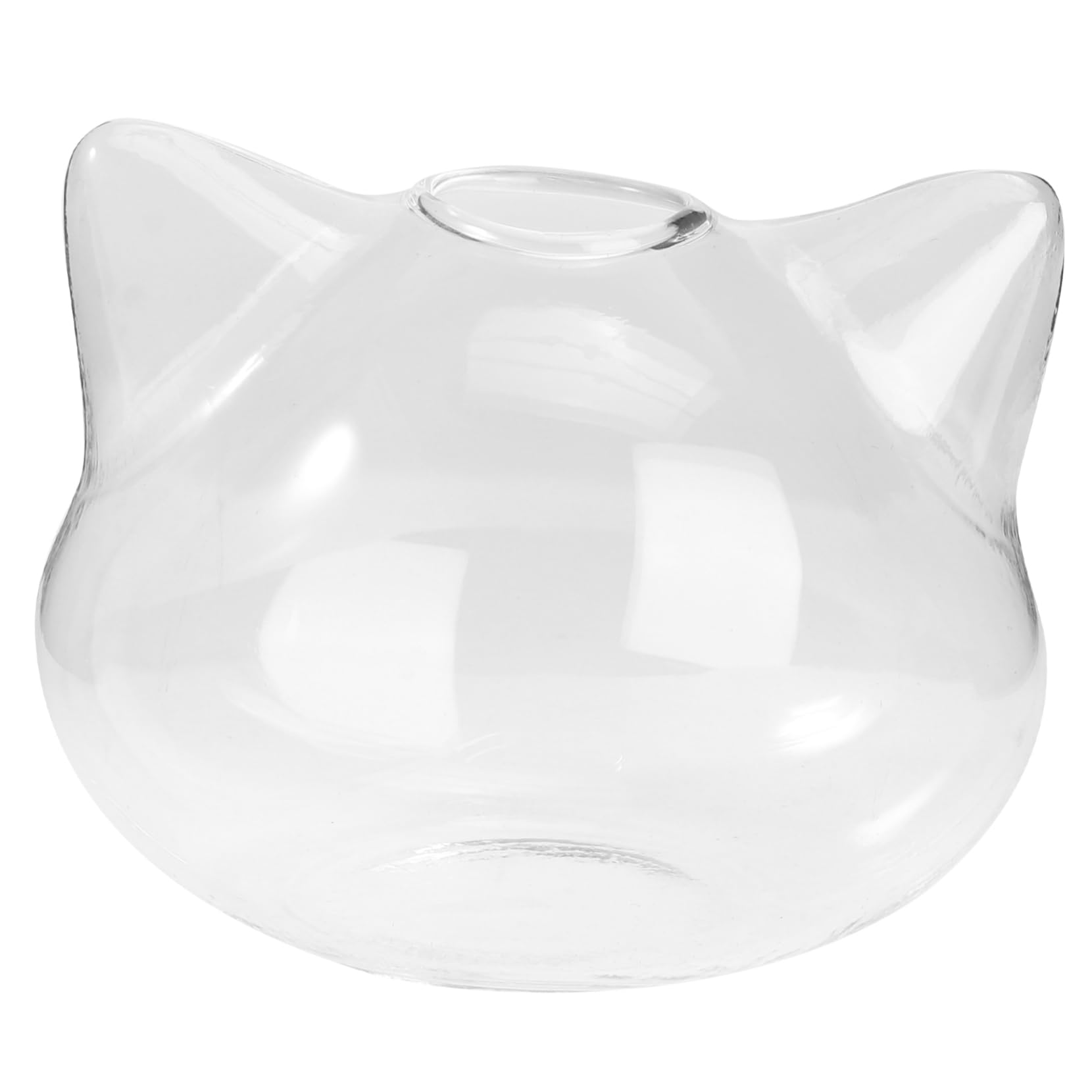 GOOHOCHY 1Pieza Jarrón de Vidrio con Forma de Gato Elegante Decoración para Flores Jarrón de Mesa Moderno para Arreglos y Decoración