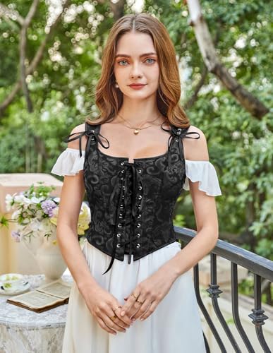 Image of Scarlet Darkness Women Renaissance Corset Pirate Bustier Top Bodice Bodyshaper