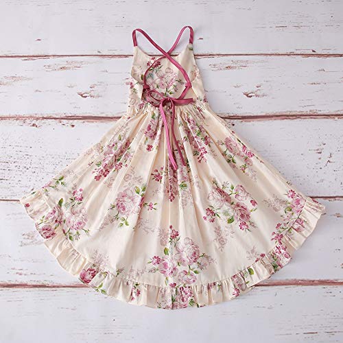 Arbag Summer Girl Bandage Backless Sweet Floral Print Casual Dress2