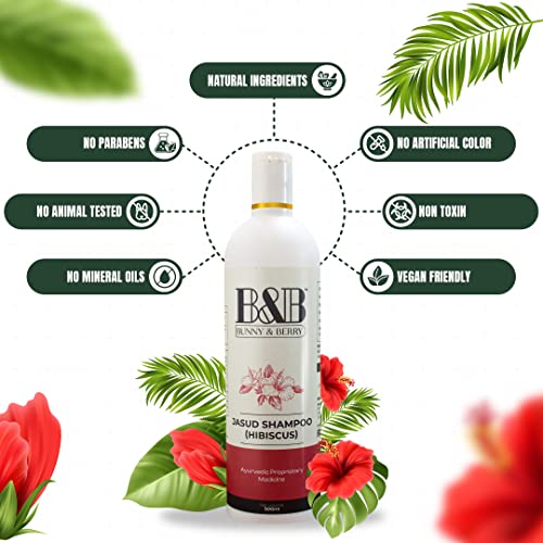 Image of B&B Jasud Shampoo (Hibiscus) Ayurvedic Proprietary Medicien 500 Ml (Pack Of 1)