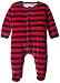 Magnificent Baby Baby-Boys Stripe Velour Footie, Red/Navy, 12 Months