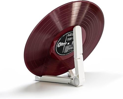 Soporte de almacenamiento de discos de vinilo organizador plegable para el hogar oficina moderno color blanco