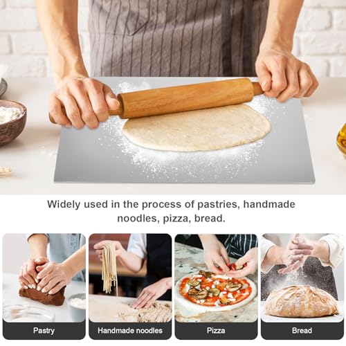 DOITOOL Premium Stainless Steel Worktop Saver & Cutting Board - 30 x 40CM Non-Stick Baking Surface for Dough, Bread, Pizza & More - Image 5