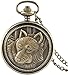 Produktbild ADSE Vintage Bronze Wolf Muster Taschenuhr Männer Frauen Quarzuhren Geschenk