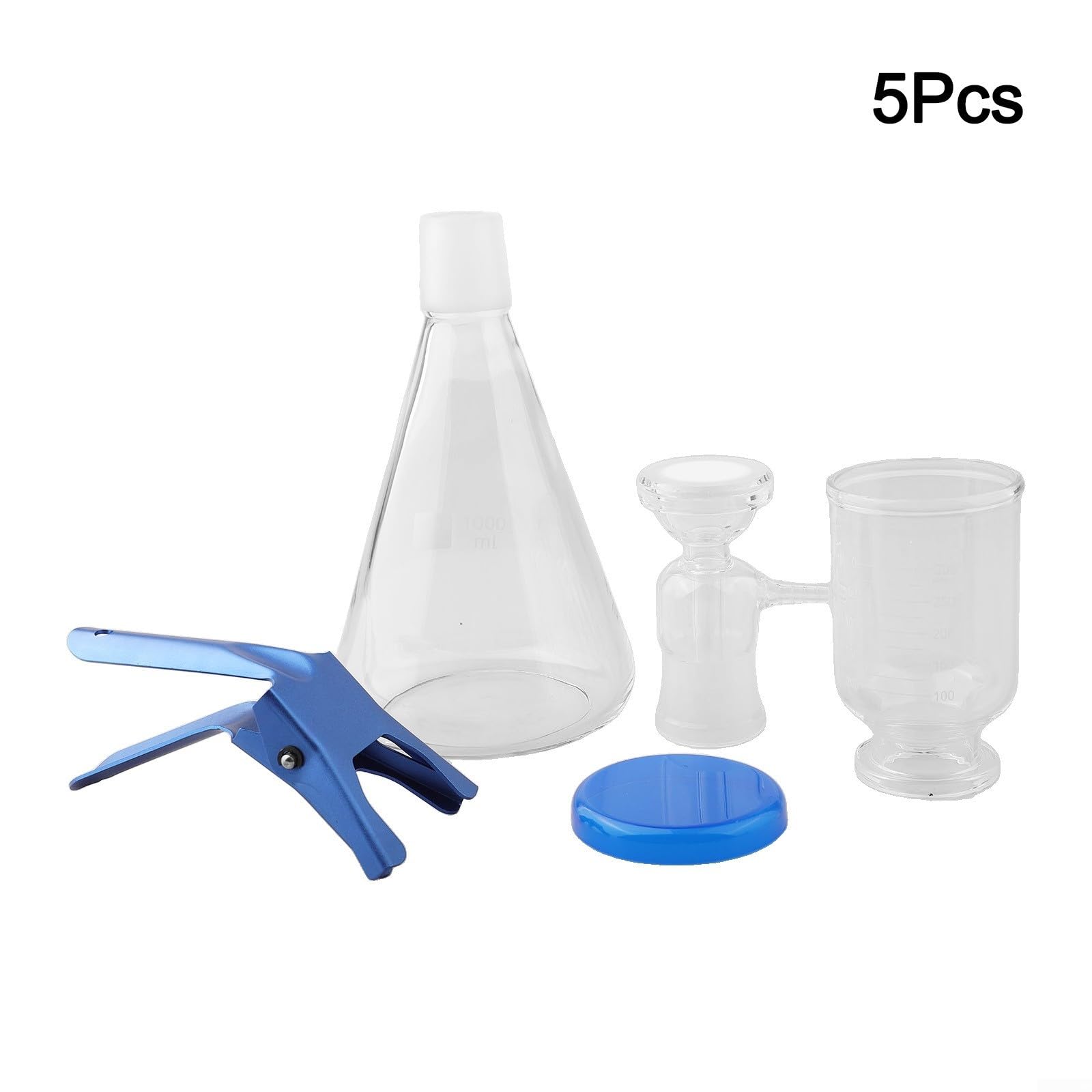 Boro 3.3 Filtro sottovuoto in vetro con anima in sabbia, unità di filtrazione da laboratorio ad alta temperatura, design sterilizzabile per applicazioni di ricerca scientifica (1000 ml)