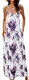 flower print designer dress Estilo: versatilidad sin esfuerzo para cada ocasión, desde días casuales de playa hasta cócteles, este vestido largo elástico y holgado se transforma sin problemas. El estampado floral bohemio y el vestido largo fluido se adaptan a la mayoría de tipos de cuerpo, ideal para viajes, clubes, trabajo o recados diarios. Combínalo con sandalias o tacones