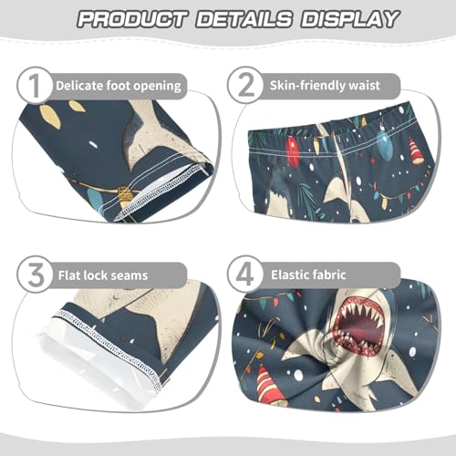 Toddler Girls Leggings Printed Yoga Pants Leggings Christmas Shark for Kids3