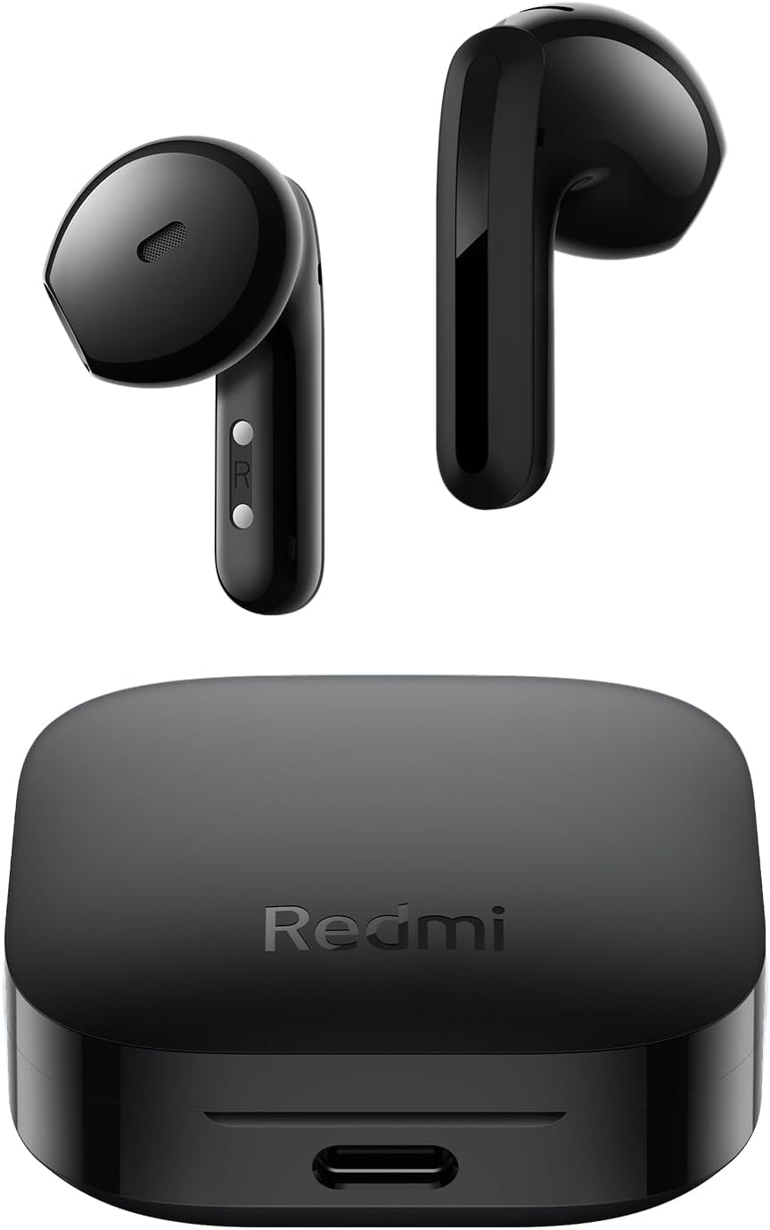 Redmi Buds 6 Active Wireles Earbuds (Global Version), Bluetooth 5.4 in-Ear Headphones, 30H Long Battery Life,Noise Cancellation for Calls, 5 Tuning Modes, IPX4 Waterproof - Black