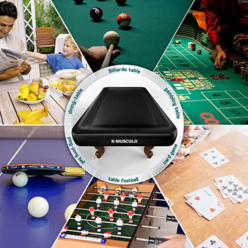 K-Musculo Pool Table Cover, Heavy Duty Leatherette Billiard Table Cover, Waterproof And Tearproof, 7/8/9 Foot Fitted(Black, 8Ft) #TOP5