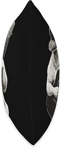 Miniatura 2 de Dogo argentino gift for dog mom women Dogo Argentino - Almohada de perro musical para tocar guitarra, 16 x 16 pulgadas, multicolor