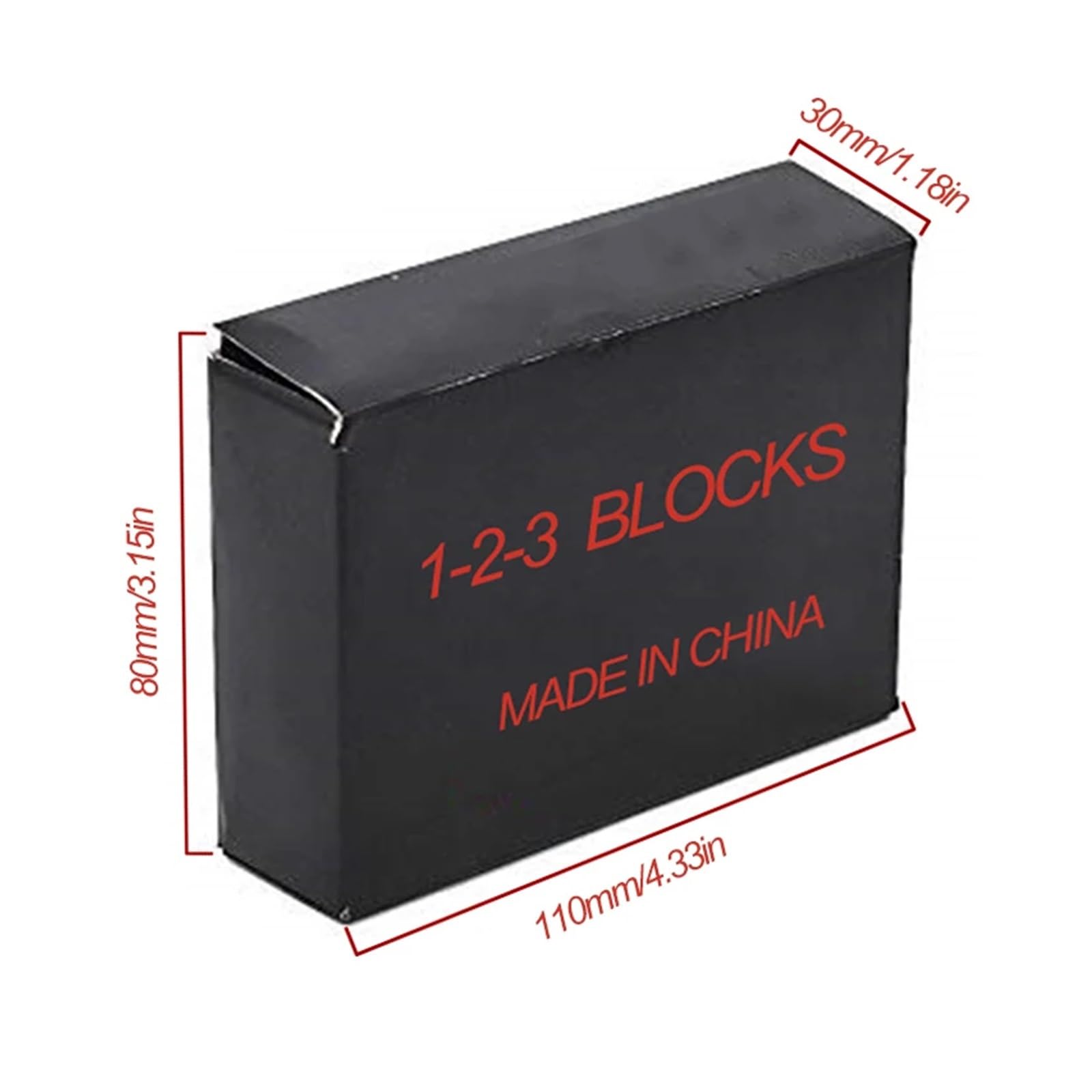Zestaw płytek wzorcowych 1 Otwory 1-2-3 "wskaźnik Blokowy 2 Szt./zestaw 25-50-75mm Bloki Ze Stali Hartowanej 0,005" Precyzyjnie Dopasowane Narzędzie Mechaniczne | 1-2-3"