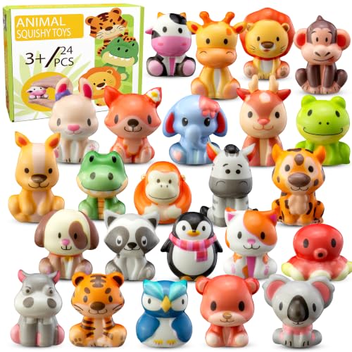 Safari Animal Squishy Toys Classroom Prizes Birthday Party Favors for Kids