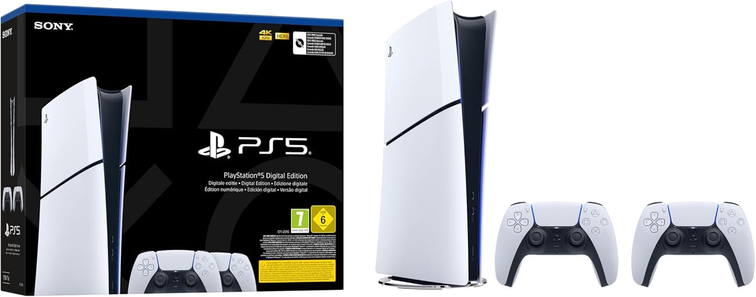 Playstation®5 (Digital Edition) Bundle mit zweitem DualSense™ Wireless-Controller & destation 5, usb