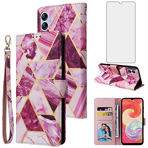 Coque Samsung Galaxy A04e violette pour protéger l'écran et ranger vos cartes