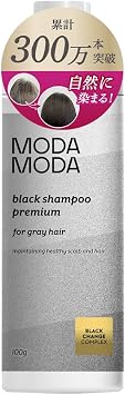 Black Shampoo Premium Black Shampoo for Gray Hair, 3.5 oz 100 g, Modamoda Black Shampoo Premium, Gray Hair Dye, Hypoallergenic, Scalp Care, Hair Care, Young White Hair Care, Non-Silicone, Korean Cosmetics Single Item