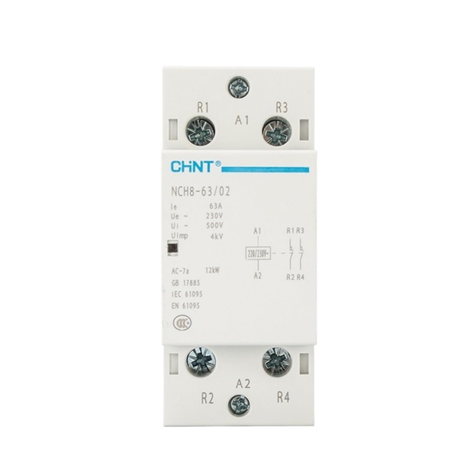 WTEPNQQDI NCH8-63/20 Modular AC Household Contactor 220V 230V 63A 1NO 1NC 2NO 2NC(Nch8-63a-02 2nc)