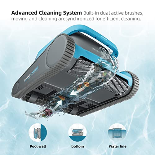 Chasing Cm600 Robotic Pool Cleaner, Pool Vacuum Support Different Shape’s Pool Up To 300M², App Control, Double Suction, Double Active Brush, Efficient Cleaning Waterline Dirt, Climb Wall, 6L Filter #TOP5