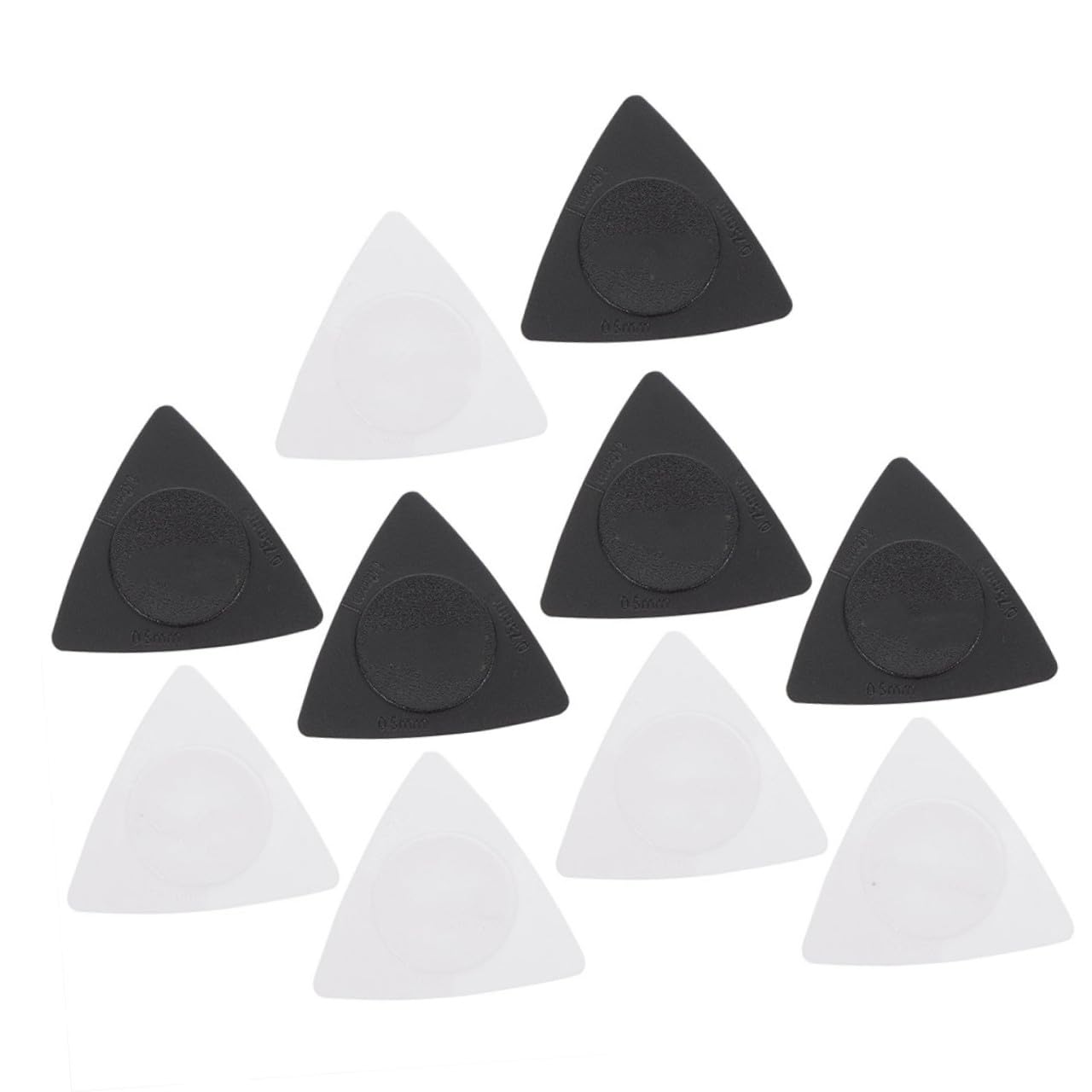 Plettri Chitarra 10 Pezzi in PC Abs a Tre Spessori | Tre Angoli Confezione da 10 Pezzi Spessori Diversi , Leggero e Facile da Portare